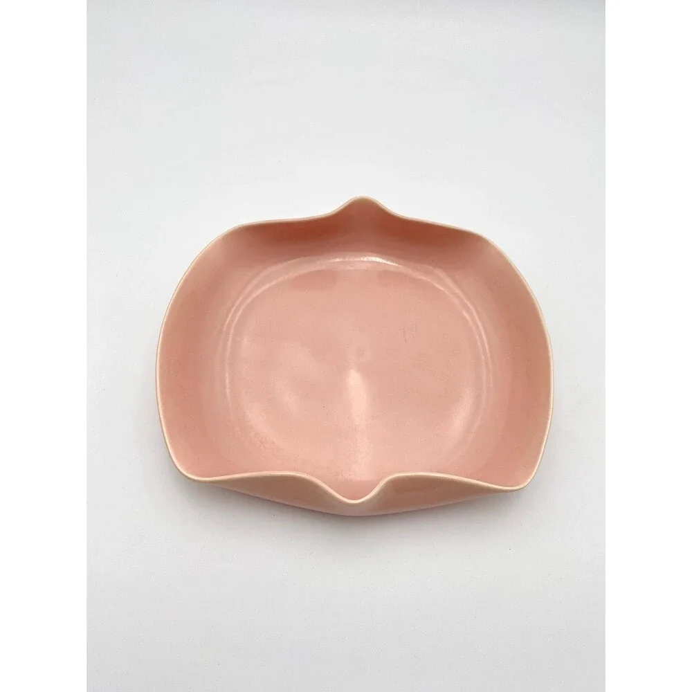 1950-1960’s California Pottery Pink Console Dish Biomorphic Shape